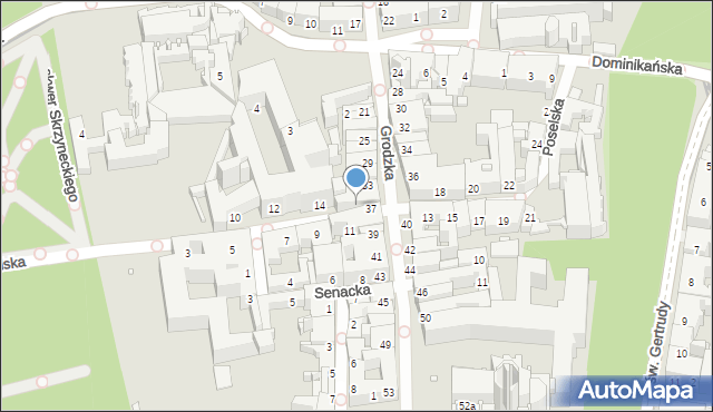 Kraków, Poselska, 16, mapa Krakowa