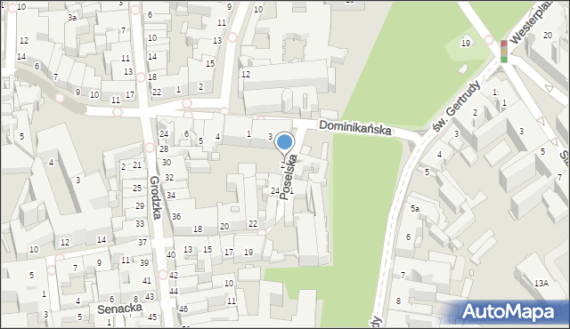 Kraków, Poselska, 28, mapa Krakowa