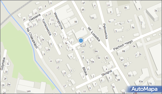 Kraków, Północna, 7, mapa Krakowa