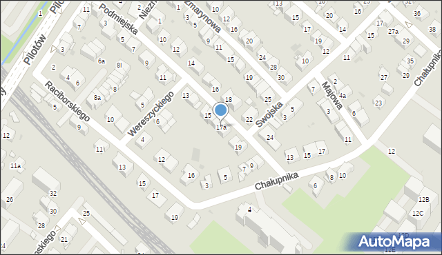 Kraków, Podmiejska, 17a, mapa Krakowa