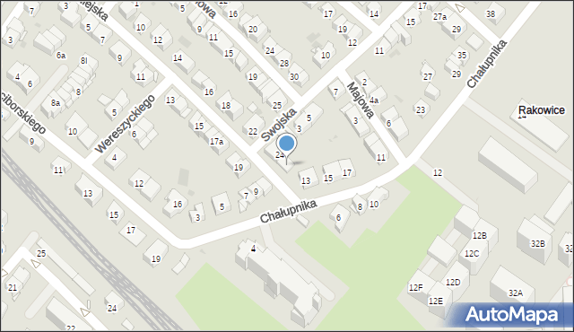 Kraków, Podmiejska, 26, mapa Krakowa