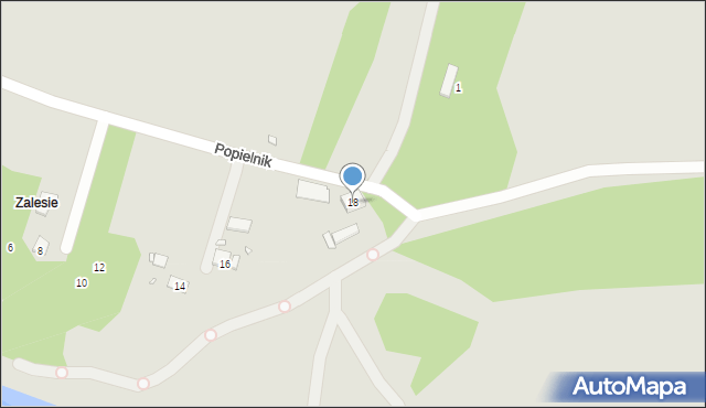 Kraków, Popielnik, 18, mapa Krakowa