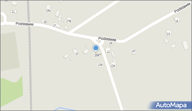 Kraków, Podstawie, 10a, mapa Krakowa