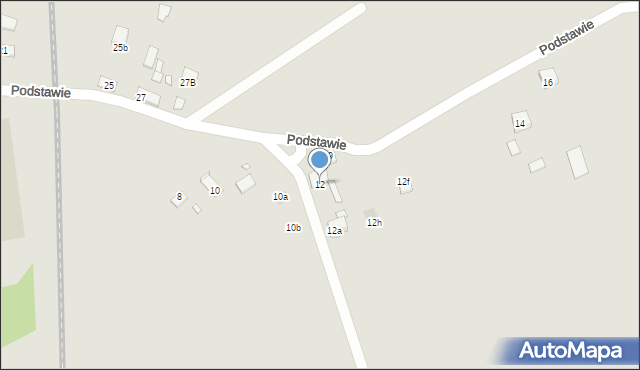 Kraków, Podstawie, 12, mapa Krakowa