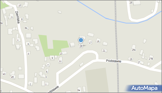 Kraków, Podstawie, 15, mapa Krakowa