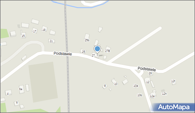 Kraków, Podstawie, 27a, mapa Krakowa