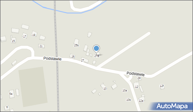 Kraków, Podstawie, 27B, mapa Krakowa