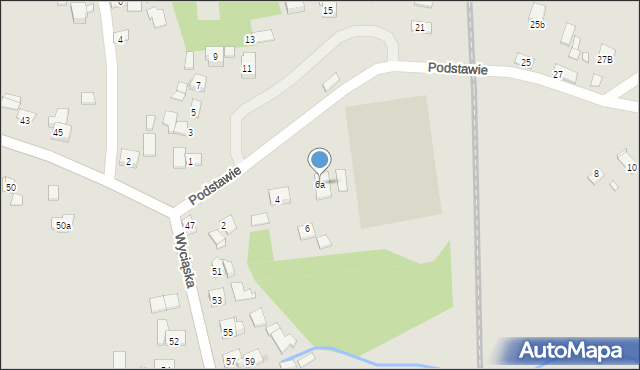 Kraków, Podstawie, 6a, mapa Krakowa