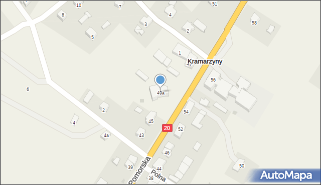 Kramarzyny, Pomorska, 49a, mapa Kramarzyny