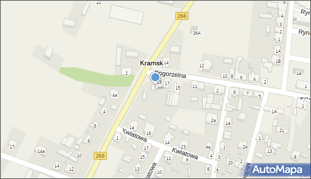Kramsk, Pogorzelna, 19, mapa Kramsk