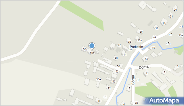 Kraśnik, Podleska, 50c, mapa Kraśnik