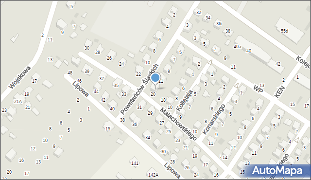 Kraśnik, Powstańców Śląskich, 13, mapa Kraśnik