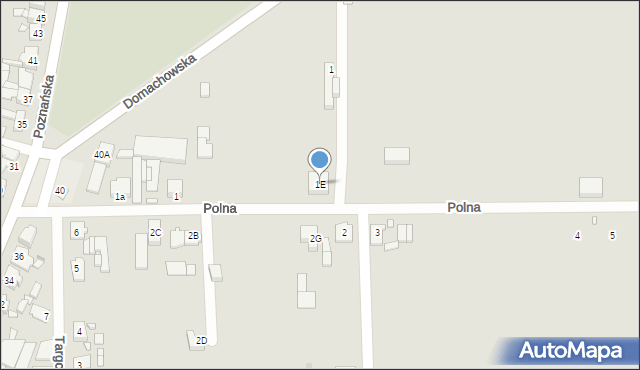 Krobia, Polna, 1E, mapa Krobia