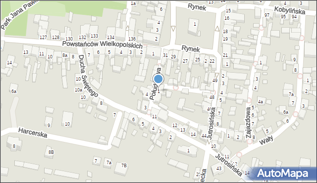 Krobia, Południowa, 1, mapa Krobia