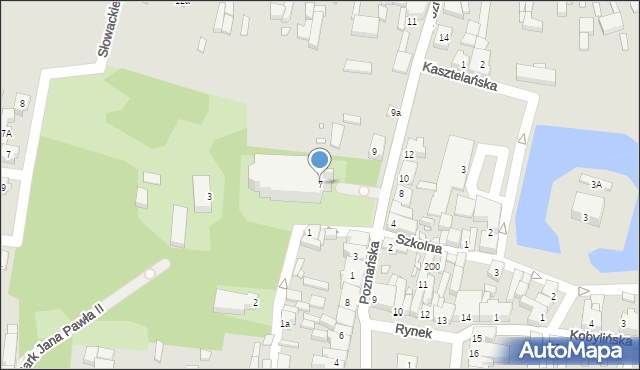 Krobia, Poznańska, 7, mapa Krobia