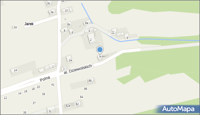 Krościenko nad Dunajcem, Polna, 7, mapa Krościenko nad Dunajcem