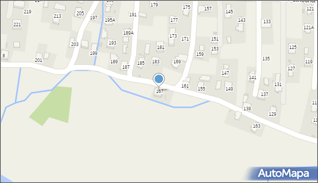 Krościenko Wyżne, Północna, 167, mapa Krościenko Wyżne