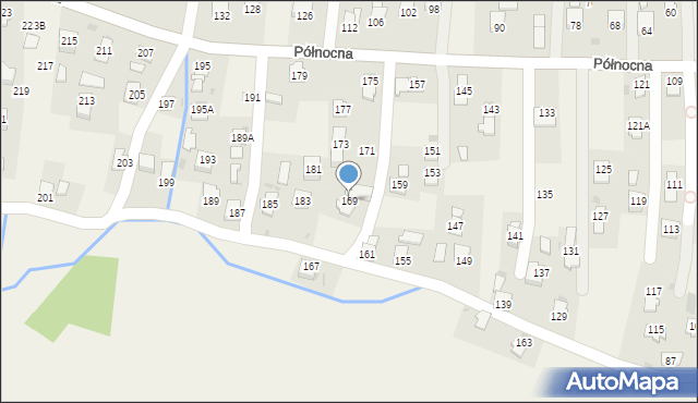 Krościenko Wyżne, Północna, 169, mapa Krościenko Wyżne