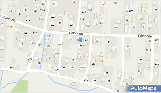 Krościenko Wyżne, Północna, 177, mapa Krościenko Wyżne