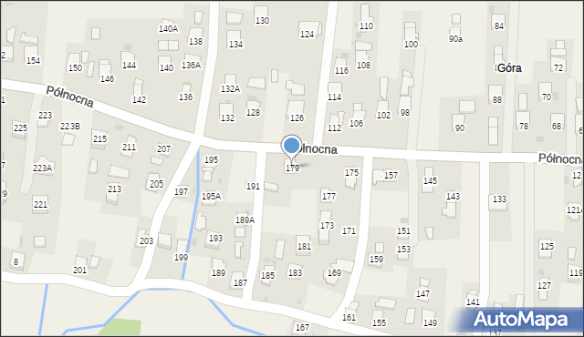 Krościenko Wyżne, Północna, 179, mapa Krościenko Wyżne