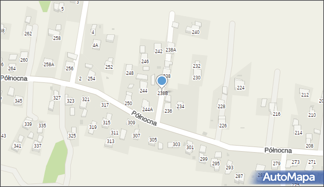 Krościenko Wyżne, Północna, 238A, mapa Krościenko Wyżne