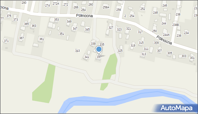 Krościenko Wyżne, Północna, 337, mapa Krościenko Wyżne