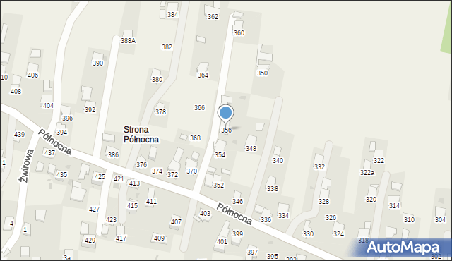 Krościenko Wyżne, Północna, 356, mapa Krościenko Wyżne