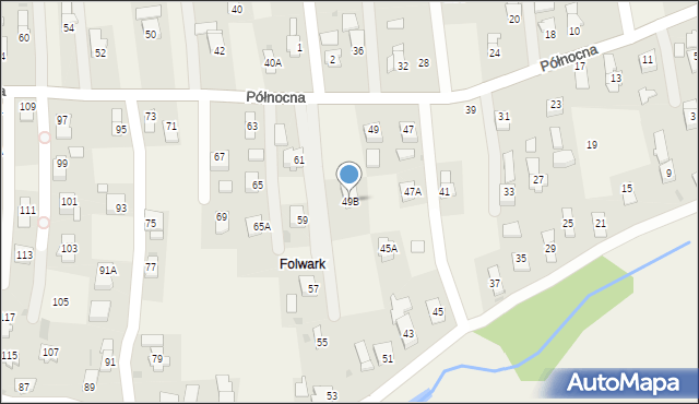 Krościenko Wyżne, Północna, 49B, mapa Krościenko Wyżne