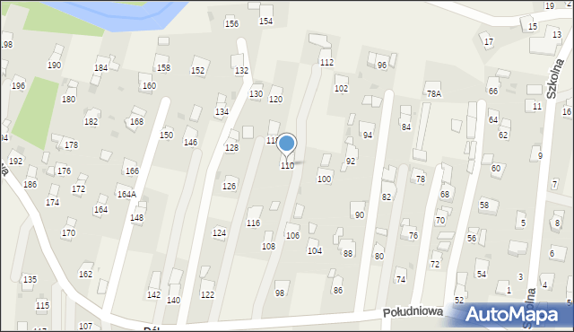 Krościenko Wyżne, Południowa, 110, mapa Krościenko Wyżne