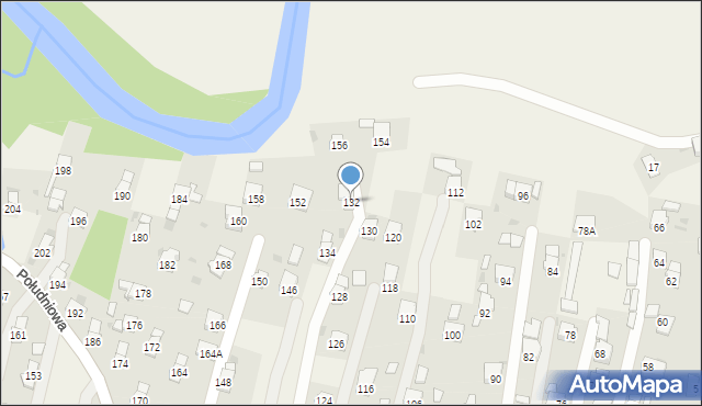 Krościenko Wyżne, Południowa, 132, mapa Krościenko Wyżne