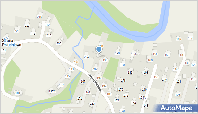 Krościenko Wyżne, Południowa, 200, mapa Krościenko Wyżne