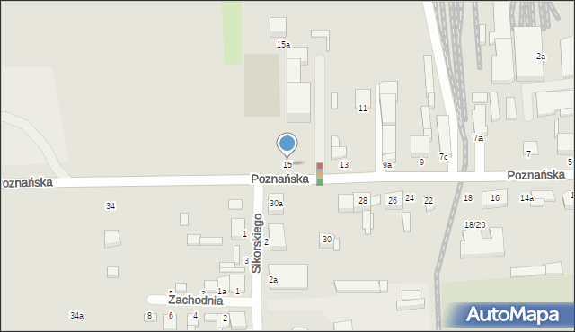 Krośniewice, Poznańska, 15, mapa Krośniewice