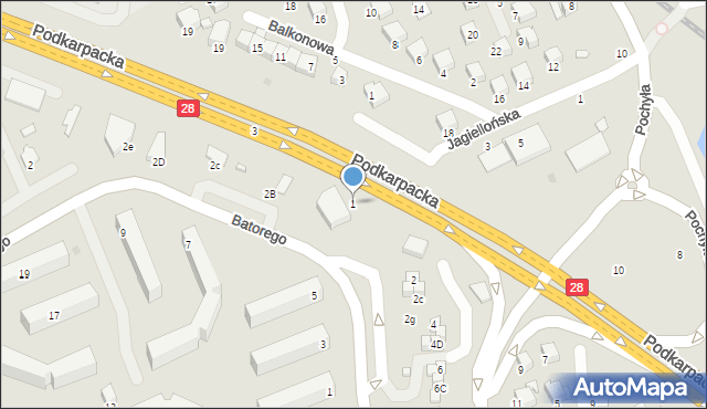 Krosno, Podkarpacka, 1, mapa Krosna