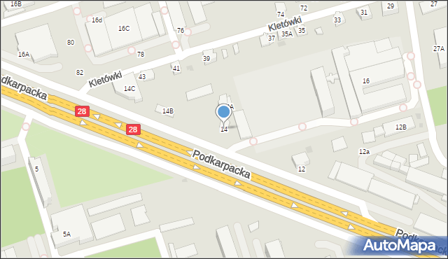 Krosno, Podkarpacka, 14, mapa Krosna