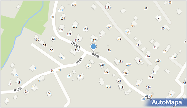 Krosno, Pola Wincentego, 5, mapa Krosna