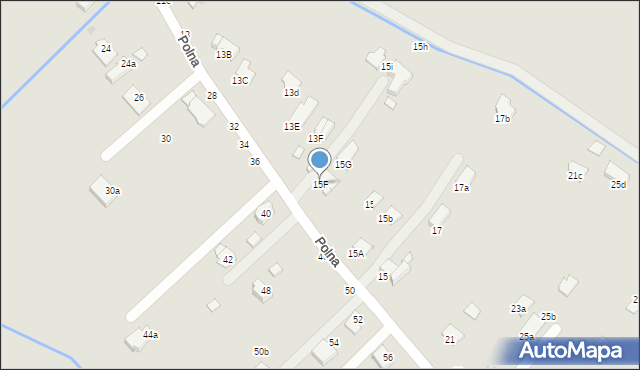Krosno, Polna, 15F, mapa Krosna