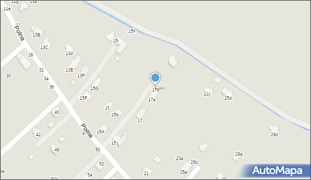 Krosno, Polna, 17b, mapa Krosna