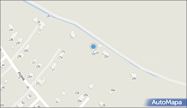 Krosno, Polna, 21c, mapa Krosna