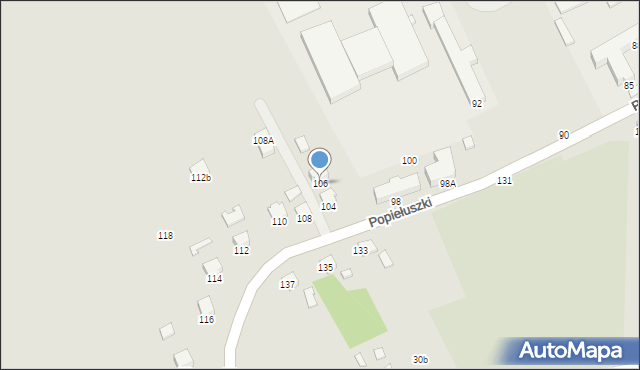 Krosno, Popiełuszki Jerzego, bł. ks., 106, mapa Krosna
