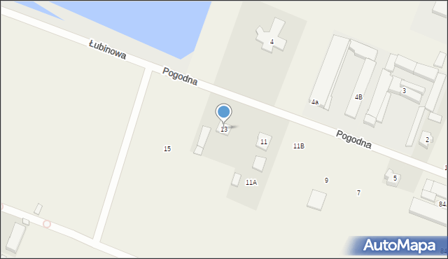 Krosno, Pogodna, 13, mapa Krosna