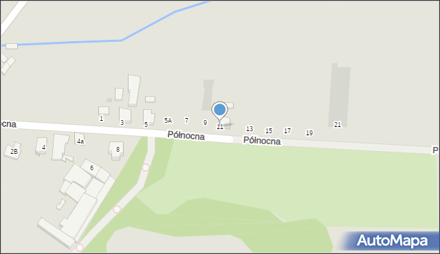 Krotoszyn, Północna, 11, mapa Krotoszyna