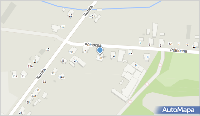 Krotoszyn, Północna, 2B, mapa Krotoszyna