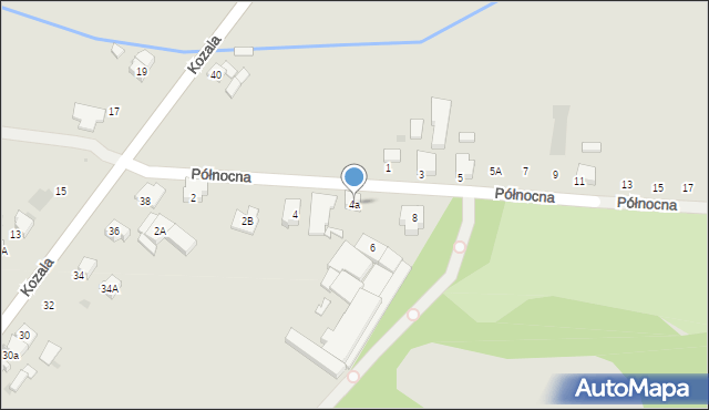 Krotoszyn, Północna, 4a, mapa Krotoszyna