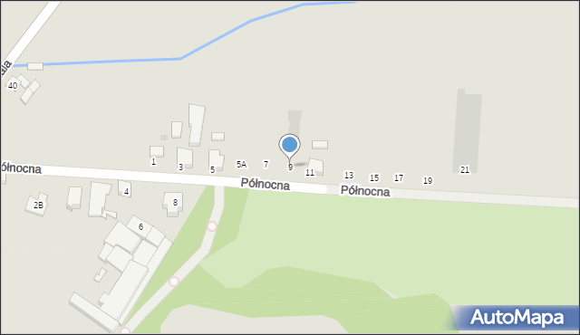 Krotoszyn, Północna, 9, mapa Krotoszyna