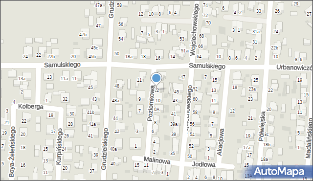 Krotoszyn, Poziomkowa, 12, mapa Krotoszyna