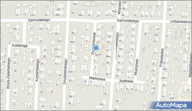 Krotoszyn, Poziomkowa, 8, mapa Krotoszyna