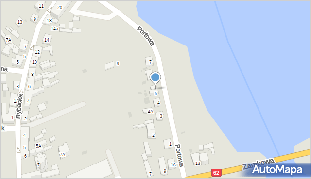 Kruszwica, Portowa, 5A, mapa Kruszwica