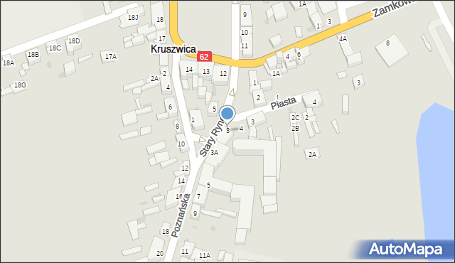 Kruszwica, Poznańska, 3, mapa Kruszwica