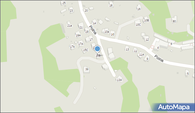 Krynica-Zdrój, Polna, 15a, mapa Krynica-Zdrój