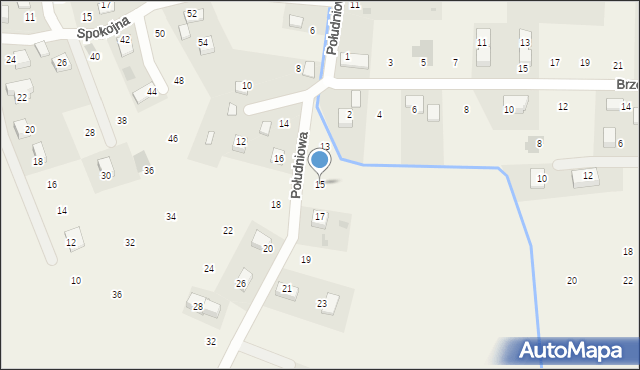 Krzeczów, Południowa, 15, mapa Krzeczów